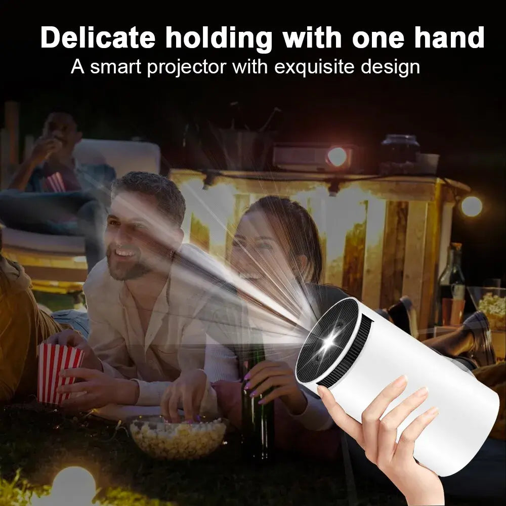 Take the Big Screen Anywhere! Portable HD Projector with WiFi 6 & Android 11
