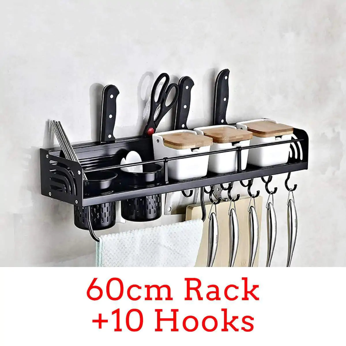 Wall-Mounted Kitchen Rack: Durable, Stylish, Saves Space!
