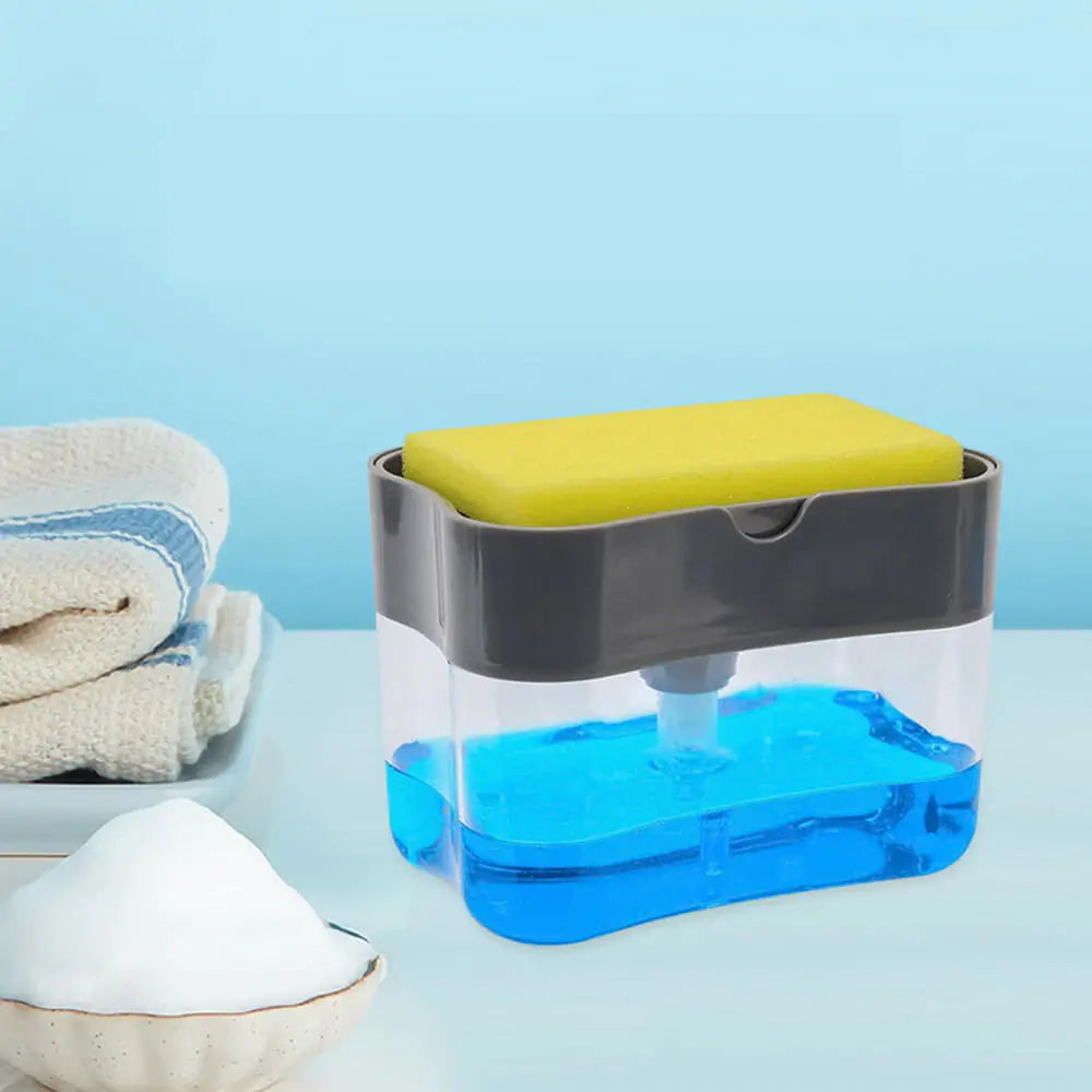 Soap Dispenser + Sponge Caddy: Clean Kitchen, Happy Hands!
